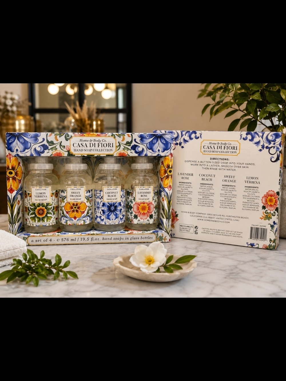 Casa di Fiori Hand Soap Collection - Floral Scented Liquid Soaps (Set of 4) - Picture 3 of 3